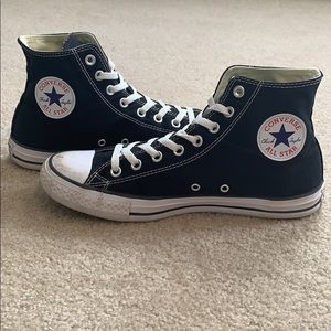 Black Hightop Converse All Stars M 8.5/W 10.5